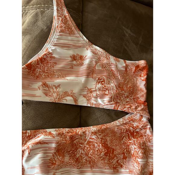 Noli Yoga Swimwear Isla One Piece Swimsuit Paradise Orange Size Large NWT - Picture 6 of 8